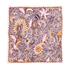 Madewell Organic Cotton Bandana Square Scarf in Light Petal Multi Pink Navy NWT